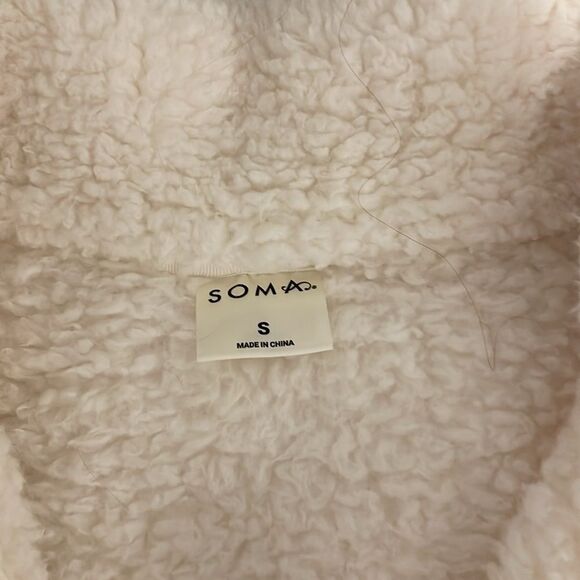 Soma Pullover Long Sleeve 3/4 Zip Sherpa Size S - Picture 9 of 11